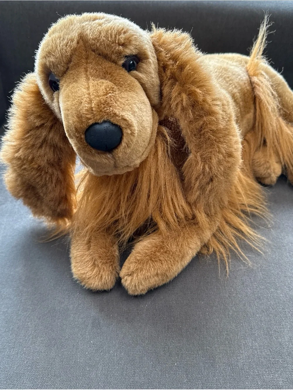 Plush Brown Cocker Spaniel Dog Toy - Soft Huggable Pup